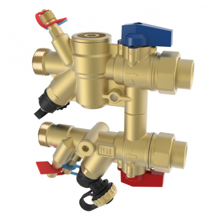 Robineti pentru vetiloconvectoare - Unitate multifuncțională pre-asamblată completă, cu izolatie, 3/4" F, aerisire Ø8, FCU-KIT 00