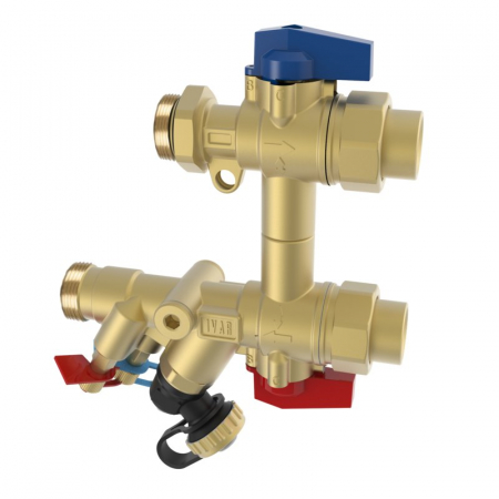 Robineti pentru vetiloconvectoare - Unitate multifuncțională pre-asamblată completă, 1/2" F, aerisire Ø10, FCU-KIT 01