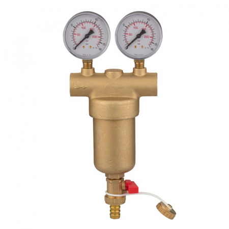 Filtre - Filtru autocuratare, 1“1/2 F x 1“1/2 F, 25 bar, 110°C, 300 µm, cu 2 manometre, FI 00