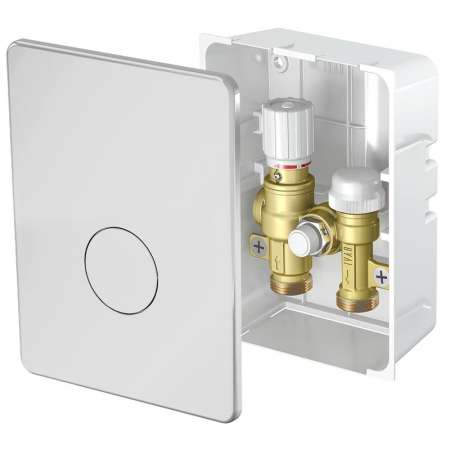 Sisteme de incalzire - Caseta de reglare si control a temperaturii pe retur 15-45 °C, completa, cromata, IC-BOX 1