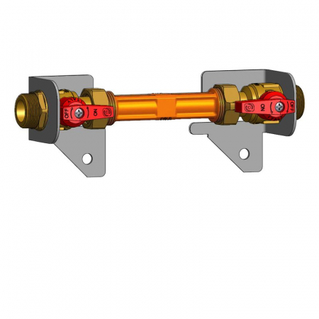 Unitati cu 2 cai pentru masurare directa - Unitate pentru apa calda cu console, pentru modulul Equidynamic, (Q3 2,5 m³/h) - G 3/4”