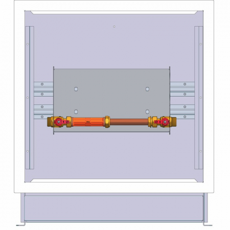Module pentru contorizarea directa a apei menajere - Modul de contorizare MC33, (Q3 2,5 m³/h) - G 3/4”, cu unitate doar pentru apa calda menajera, caseta 200086 inclusa
