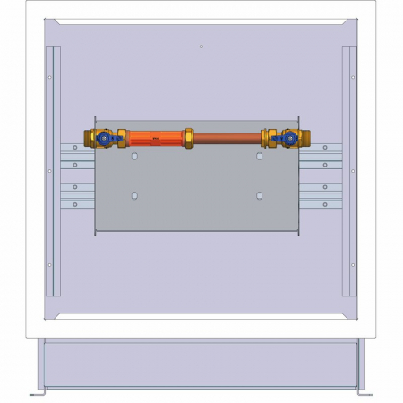 Module pentru contorizarea directa a apei menajere - Modul de contorizare MC34, (Q3 2,5 m³/h) - G 3/4”, cu unitate doar pentru apa rece menajera, caseta inclusa