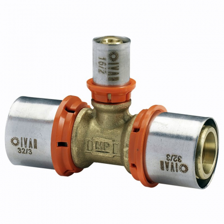 Fitinguri - Teu sertizare, 25/2.3 x 20/2 x 25/2.3, Ivar