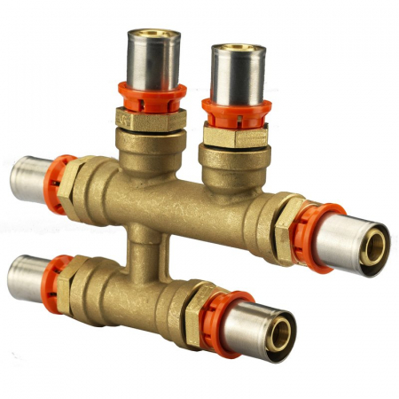 Fitinguri - Teu dublu incrucisat sertizare, 16/2-16/2 x 16/2-16/2 x 16/2-16/2, MP 5728