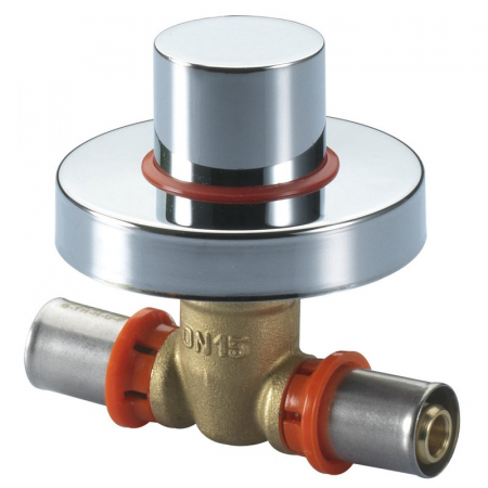 Fitinguri - Robinet ingropat cu conexiune fiting DN 15, 16/2,25 - 16/2,25, capac cromat si placuta, MP 5730