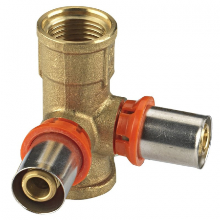 Fitinguri - Cot dublu cu talpa 90°, 1/2“ F x 16/2, MP 5781
