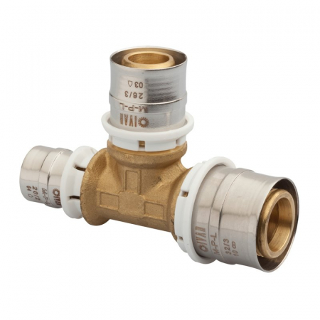 Fitinguri - Teu sertizare, plastic, 26/3 x 20/2 x 16/2, conexiuni duble reduse, 5720 RLL
