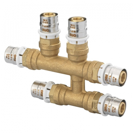 Fitinguri - Teu dublu incrucisat, 16/2-16/2 x 16/2-16/2 x 20/2-20/2, sertizare, plastic, MPL 5728
