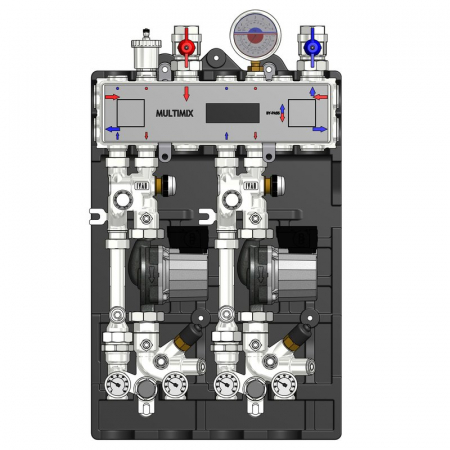 MULTIMIX - Modul de distribuție MULTIMIX pentru centrale termice de zonă, 2 zone temperatura scazuta, pompa WILO 4F, caseta si izolatie, MUL 2L