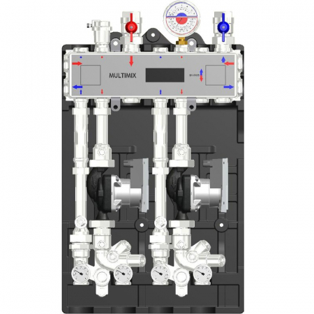 MULTIMIX - Modul de distribuție MULTIMIX pentru centrale termice de zonă, 2 zone temperatura ridicata, pompa WILO 4F, caseta si izolatie, MUL 2HE