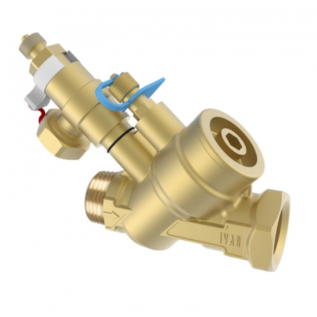 Robineti pentru vetiloconvectoare - Robinet echilibrare dinamica, 3/4” M x 3/4” F, cu orificii de scurgere si piezometrice