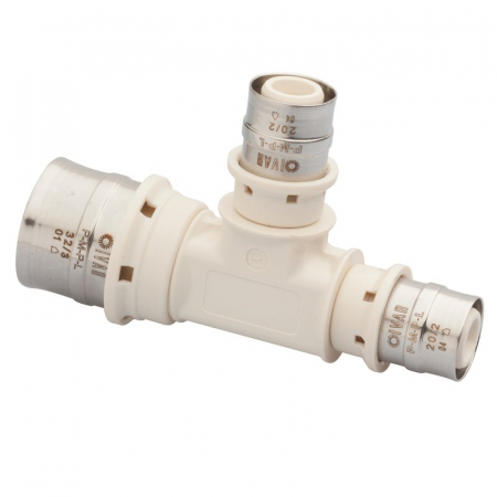 Fitinguri - Teu sertizare, conexiune laterala si centrala redusa, 26/3 x 26/3 x 32/3, functie anti picurare, PMPL 5720 RCL