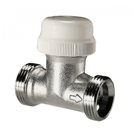 Vane termostatate - Robinet termostatabil drept, EUROK x EUROK, cap cu reglaj manual