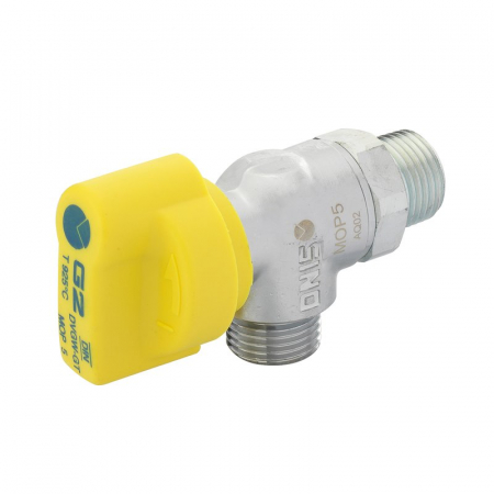 Accesorii pentru sistemele de gaz - Supapa colt, 1/2" M x 1/2" M, cu dispozitiv siguranta termica, VST 00
