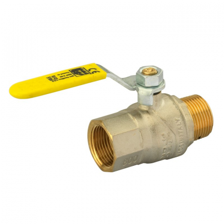 Sisteme de distributie pentru conductele de gaz domestice - Supapa cu bila dreapta nichel, 1/2” M x 1/2” F, VSGD 00
