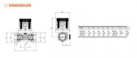 Vana suport, pentru control presiune diferentiala, DN 20 (F), cu izolatie, Equifluid [1]