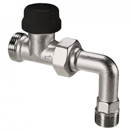 Vane termostatate - Robinet termostatabil drept, fiting colt, debit reglabil, EUROK x 1/2“ M, capac de protectie, N-Series