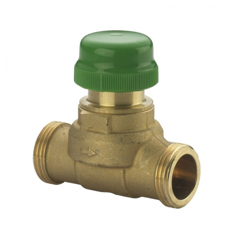 Robineti pentru vetiloconvectoare - Robinet pentru ventiloconvectoare, cu 2 cai, pentru debit marit, KV 2.5, 3/4" M, verde, VFC 02