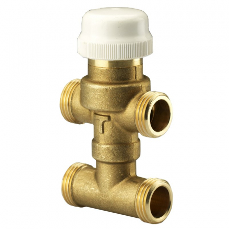 Robineti pentru vetiloconvectoare - Robinet pentru ventiloconvectoare, cu 3 cai, KV 0.63, 1/2" M, negru, VFC 03