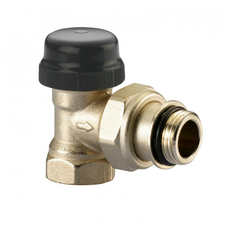 Vane termostatate - Robinet termostatabil unghi, debit reglabil, 1/2“ F x 1/2“ M, capac de protectie, N-Series
