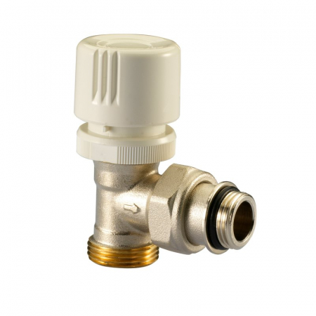 Vane termostatate - Robinet termostatabil unghi, debit reglabil, EUROK x 1/2“ M O-ring, cap cu reglaj manual, N-Series