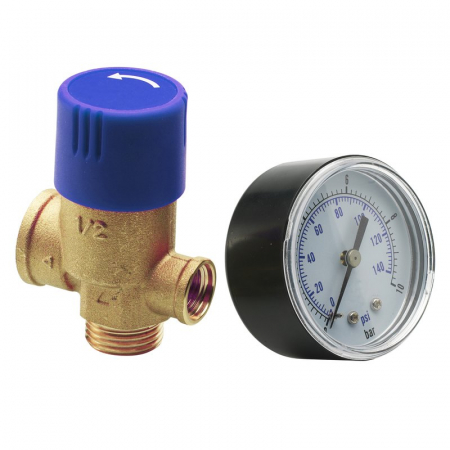 Supape de siguranta - Supapa de siguranta, 3/4“ M x 3/4“ F, Pmax 7 bar, cu manometru, VSC 15 S