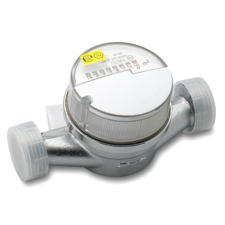 Contoare pentru citire directa - Contor volumetric pentru apa rece menajera, G 3/4”, 2,50 m³/h, citire directa, fitinguri incluse, WFK