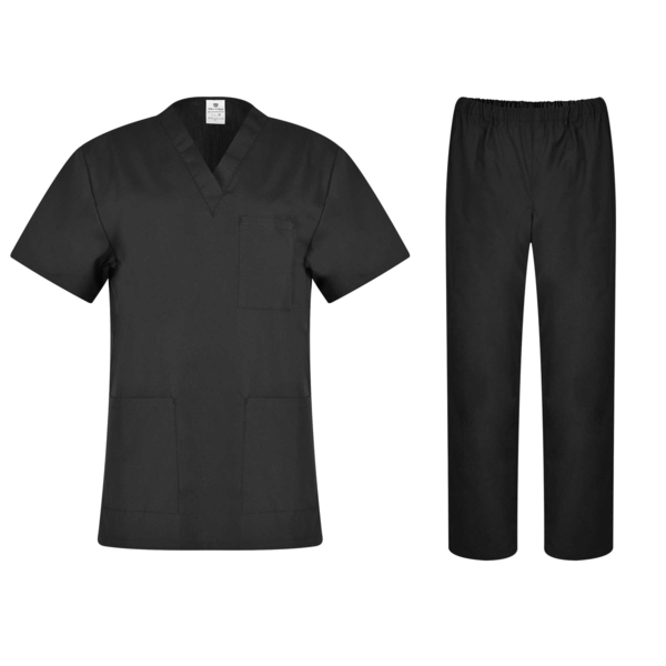 Set tunică şi pantaloni, negru [2]
