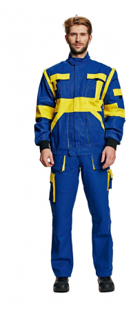 Pantaloni Max Albastru/Galben, 100% bumbac - lichidare de stoc [1]