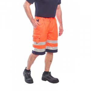 Pantaloni scurţi - Pantaloni scurti HI-VIS din poly-bumbac