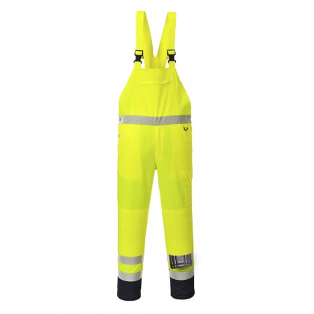 Îmbrăcăminte Hi-Vis (reflectorizanta) - Salopeta cu pieptar contras necaptusita