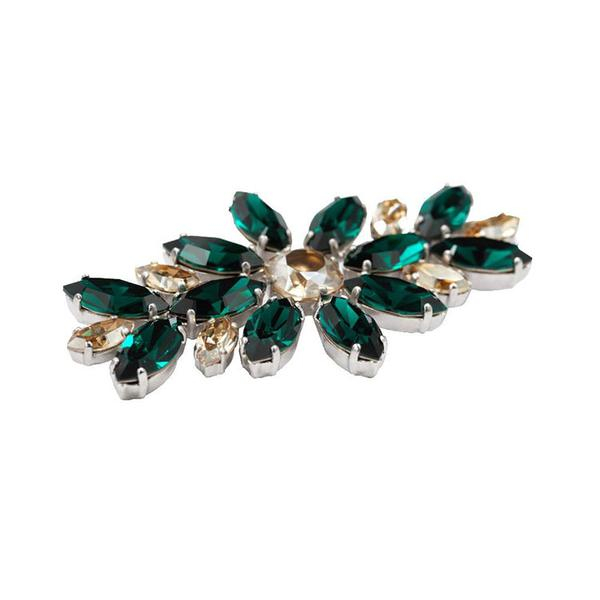 Brosa cristale Swarovski 5042 Emerald [2]