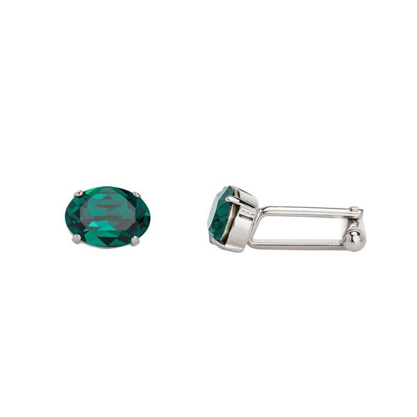Butoni cristale Swarovski 4100 Emerald [2]