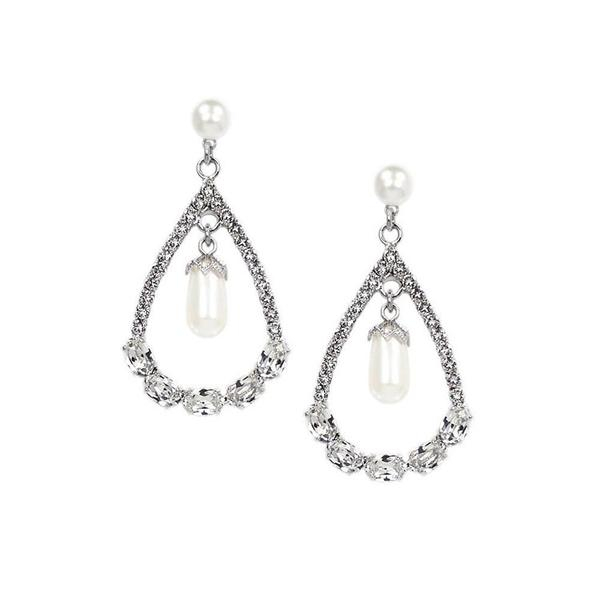 Cercei perle Swarovski 3359 Infinity White Pearl [4]