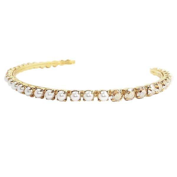 Diadema mireasa perle Swarovski 8006L Pearl &Golden Shadow G [2]