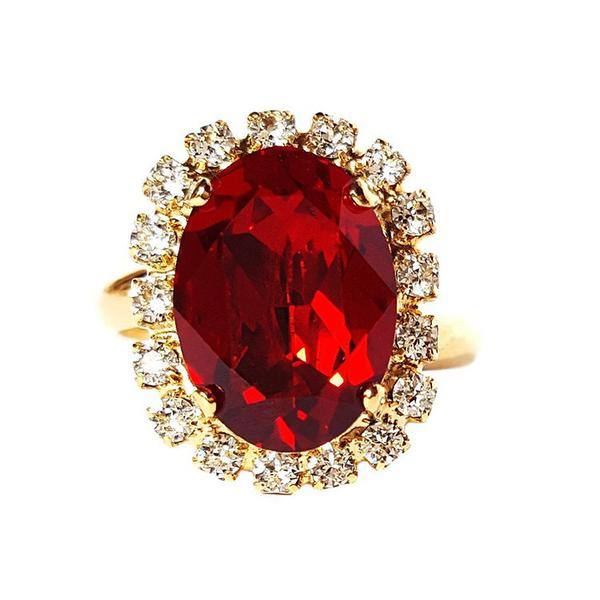 Inel cristale Swarovski 7053 Vivian Siam G [3]