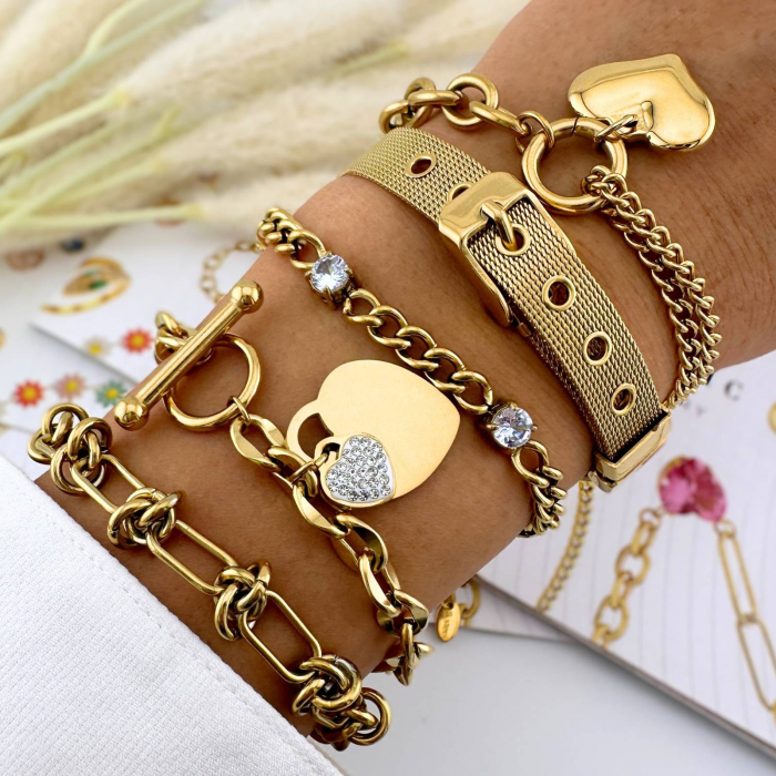Bratara Alexis Collection ALX85270B placata cu aur 18K [3]