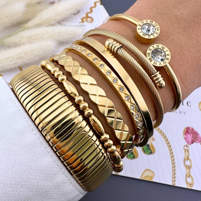 Bratara Alexis Collection ALX87420B placata cu aur 18K [2]