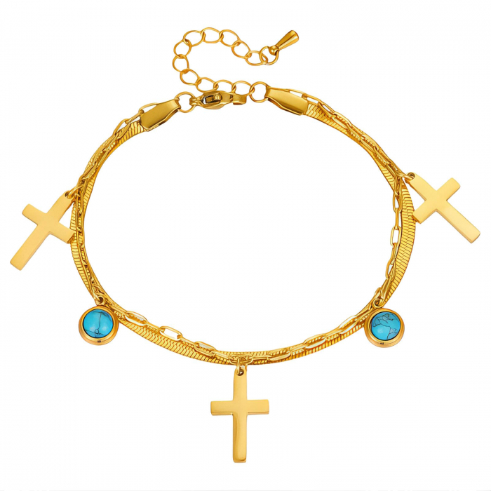 Bratara Alexis Collection ALX90395B placata cu aur 18K [1]