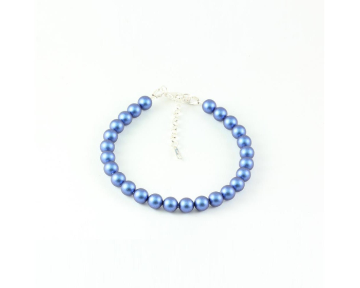 Bratara din argint cu perle de cultura Primero Purity Iridescent Dark Blue 6mm [3]