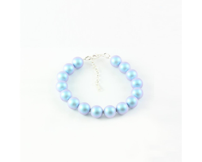 Bratara din argint cu perle de cultura Primero Purity Iridescent Light Blue 10mm [3]