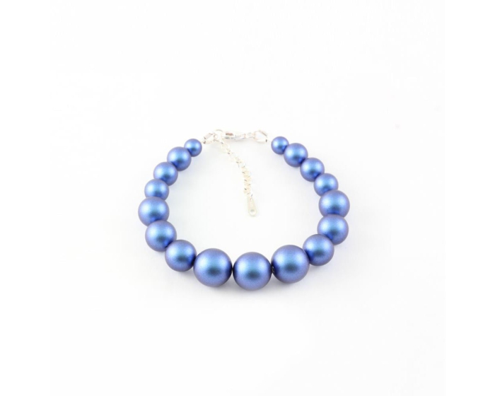 Bratara din argint cu perle de cultura Primero Serenity Iridescent Dark Blue [3]
