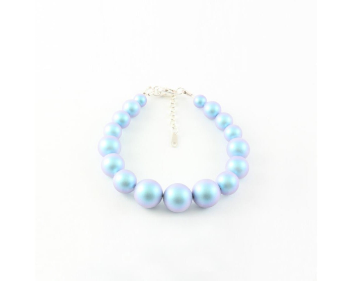 Bratara din argint cu perle de cultura Primero Serenity Iridescent Light Blue [3]