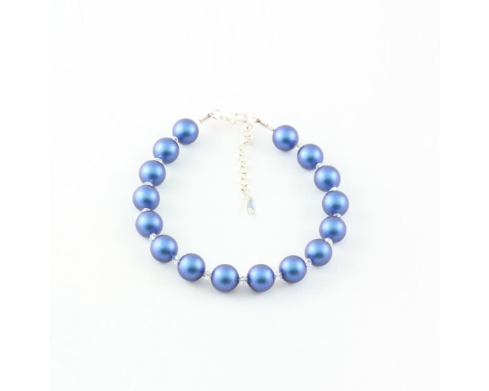 Bratara din argint cu perle de cultura Primero Soft Iridescent Dark Blue [3]