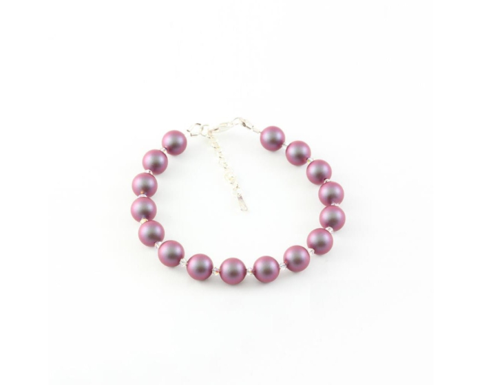 Bratara din argint cu perle de cultura Primero Soft Iridescent Red [3]