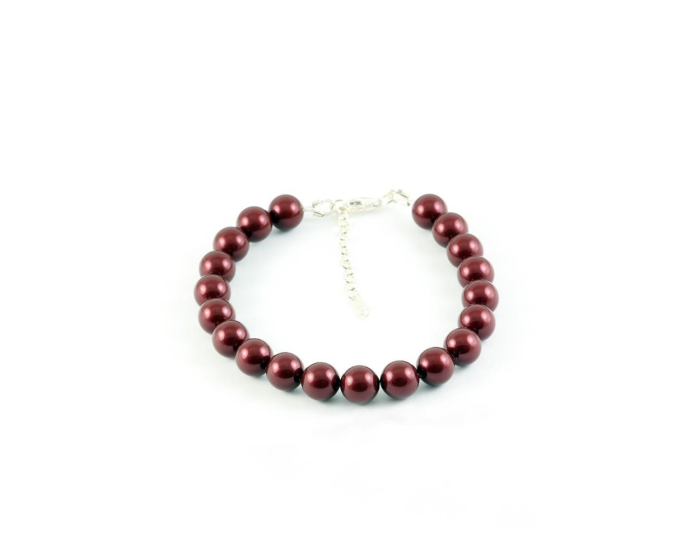 Bratara din argint cu perle de cultura Primero Purity Bordeaux 8mm [3]