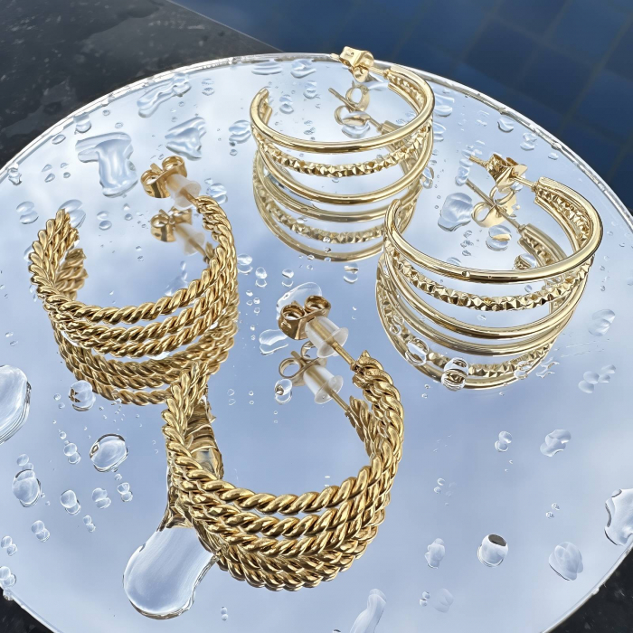 Cercei Alexis Collection ALX87063 placati cu aur 18K [2]