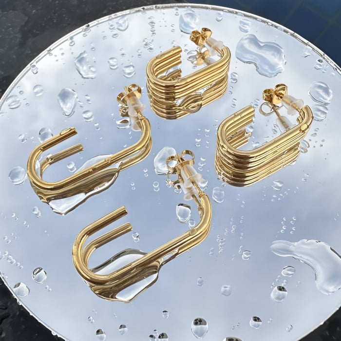 Cercei Alexis Collection ALX87066 placati cu aur 18K [3]