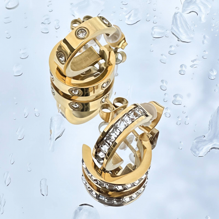 Cercei Alexis Collection ALX88196 placati cu aur 18K [2]